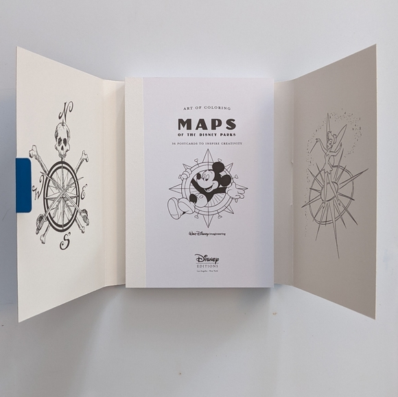 Maps of Disney Parks Postcards to Color Booklet - Picture 2 of 6